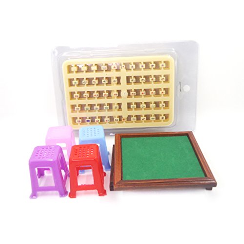 Mahjong à l'échelle 1:12 set complet de collection micro gravure