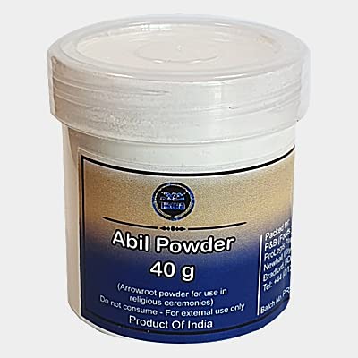 Heera Abil Powder 40g (Pack of 1) - A Sacred Offering to The Deities - Blend of Pure Cornstarch and Natural Colors