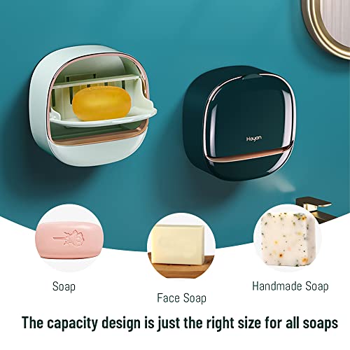Porte-savon boîte à savon adhésive fixation murale sans perçage avec drainage