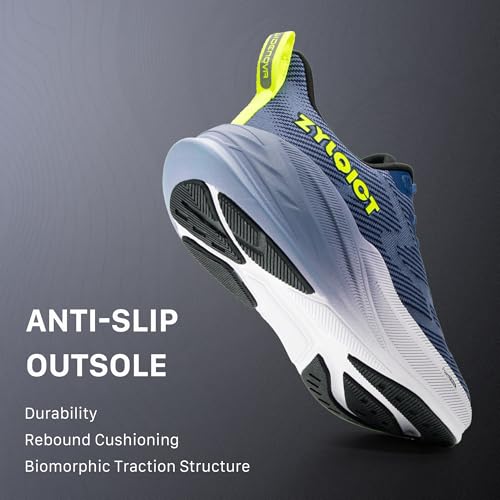 Mens Sneakers with Quick-Dry Breathable Soft Mesh Upper Slip-On Collar Wide Toe Box Lightweight EVA Ultra Cushioned Non-Slip Outole Sneakers for Walking Running Gym Workout Travel Black Size 10.5