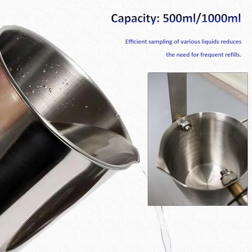 Perche d'échantillonnage télescopique en acier inoxydable durable avec pivot de précision - 6