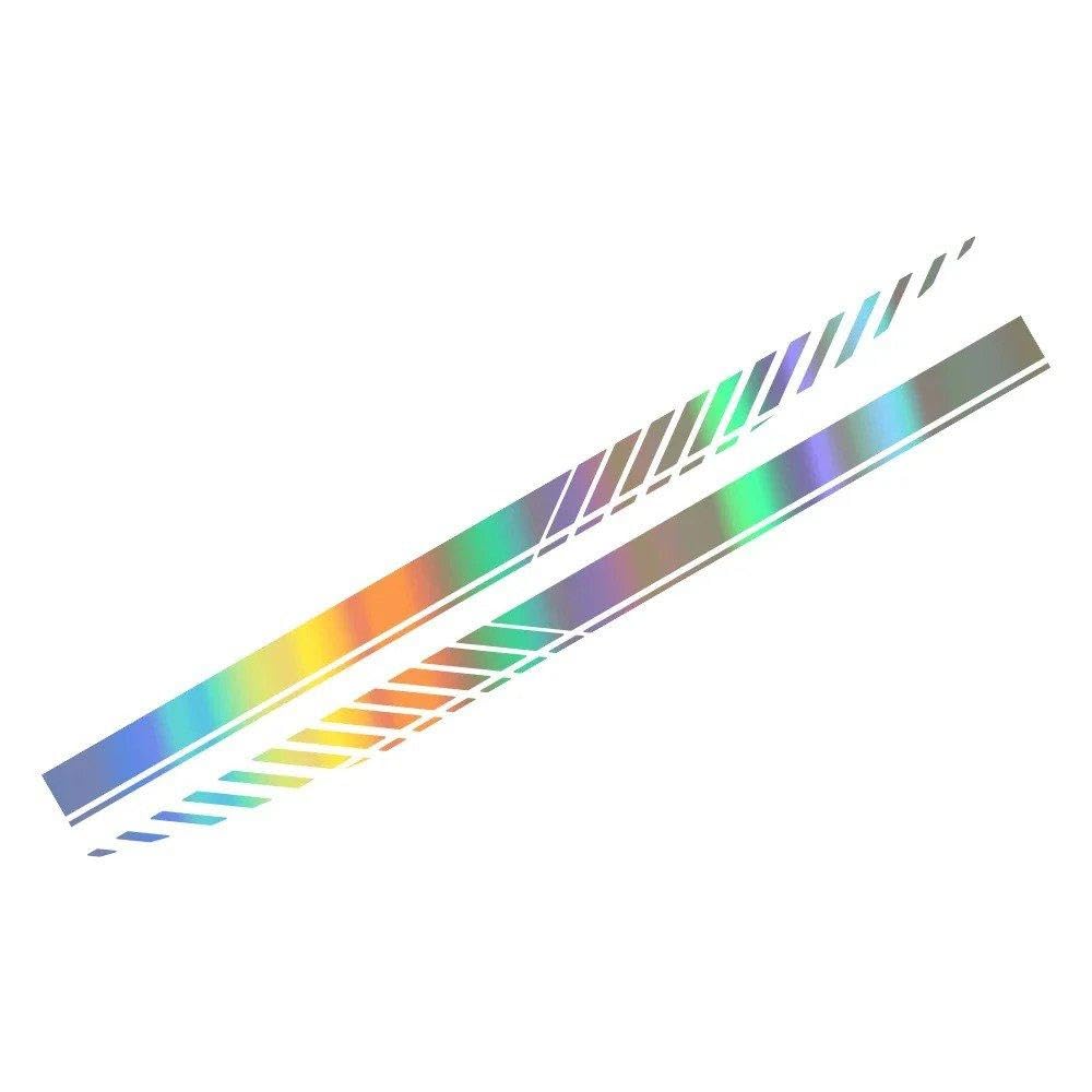 Car Door Side Skirt Racing Stripe Style Stickers Vinyl Film Decals Auto Tuning Accessories(Colorful Laser)