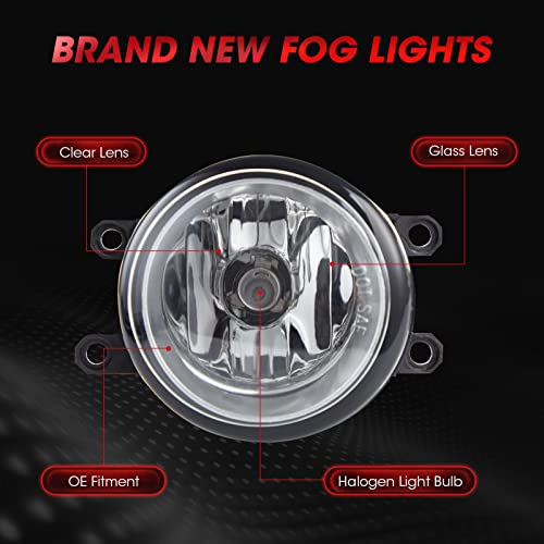 Fog Light Assembly Replacement for 2011-2013 CT200h 2011-2014 IS250/350 Toyota 4Runner Avalon Camry Highlander Matrix Prius Rav4 Tacoma With H11 12V 55W Halogen Bulbs 1 Pair by WEZEMLIGHT - Image 3