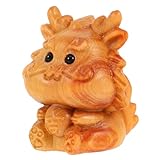 ERINGOGO Colgante de Dragón de Madera Tallada Amuleto Zodiacal Chino Ligero y Duradero para Manualidades DIY Accesorio Único para Collares y Pulseras