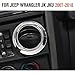 4PCS AC Air Conditioning Vent Cover Trim Decoration Ring Interior Accessories Fit for Jeep Wrangler JK JKU 2007-2010 (Chrome)
