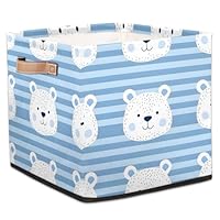 Large Fabric Storage Cubes with Handles, Sheep Cute Cube Storage Bins Organizer Boxes Cube Baskets for Organizing Closet Shelves（13x13x13Inch）