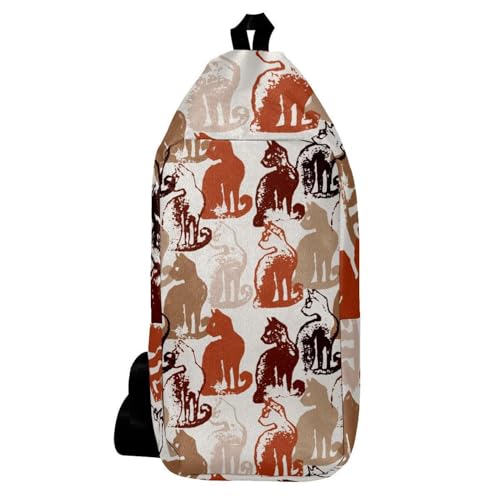 Sac à dos de voyage et de randonnée homme femme imprimé chat