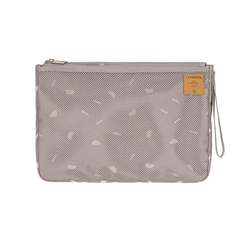 LÄSSIG Baby Windeltasche mit Wickelunterlage für unterwegs/Casual Changing Organizer Blocks Taupe, 1106015237