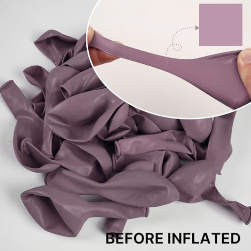 Image of PartyWoo Dusty Purple Balloons 140pcs Different Sizes Pack of 18 12 10 5 Inch Lavender Boho Neutral Balloon Arch Kit for Baby Shower Graduation Butterfly Fairy Birthday Party Decorations Purple-F29