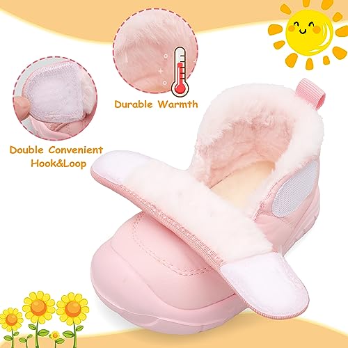 LeIsfIt Toddler Boots Girls Boys Wide Winter Boots Cozy Fleece Winter Shoes Indoor Outdoor Warm Shoes2