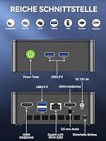 GMKtec G3 Pro Mini PC, 16 GB RAM 256 GB SSD M.2 Intel i3-10110U 4,1 GHz Mini Desktop-PC mit VESA-Unterstützung für Büro, Haus, Unternehmen, HTPC, Proxmox, Dual Display 4K, WiFi 6 – Ansicht 4