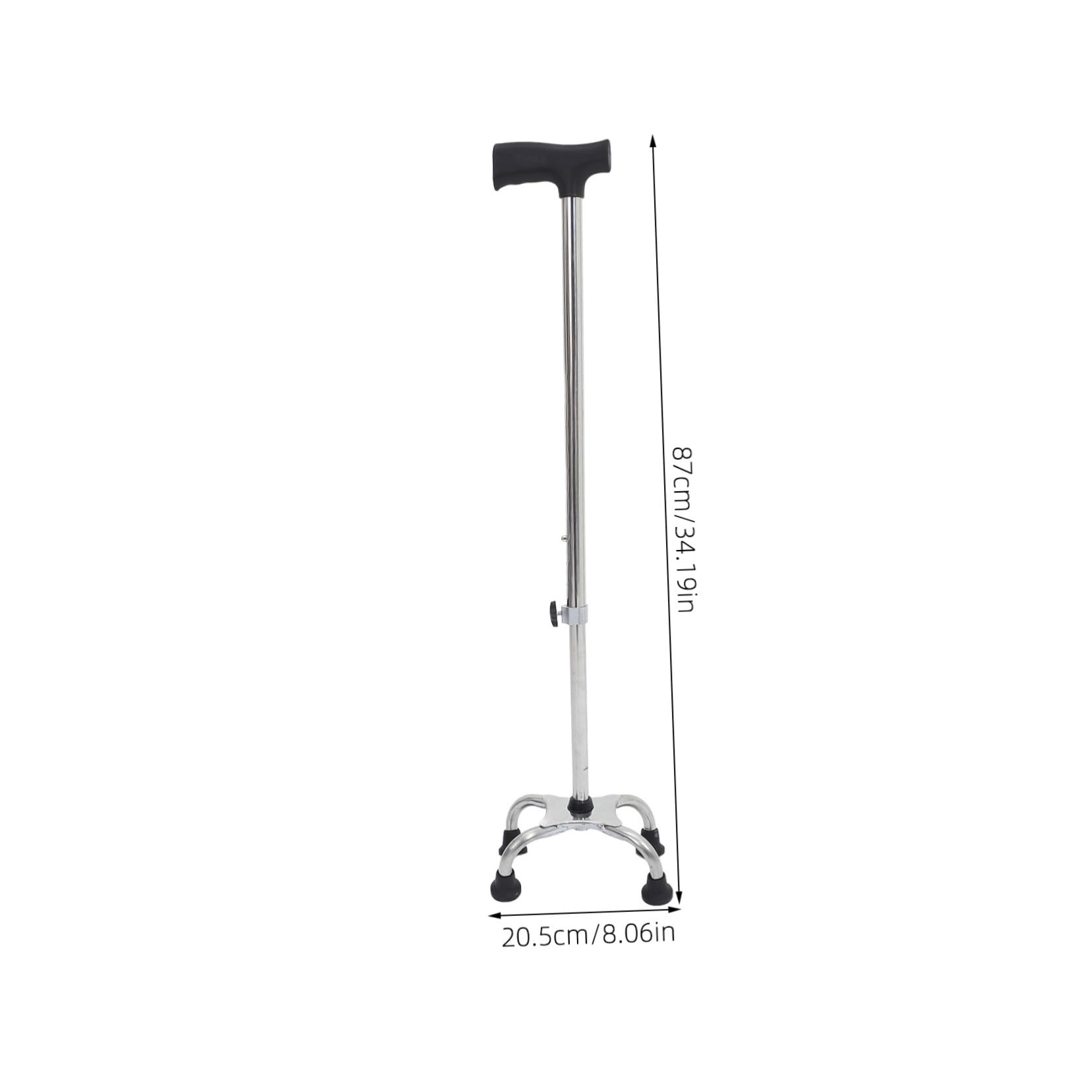 FRCOLOR Bastón Ergonómico Ajustable de Acero Inoxidable con Base Antideslizante para Mayores Soporte Estable para Caminar para Hombres y Mujeres con Movilidad Reducida