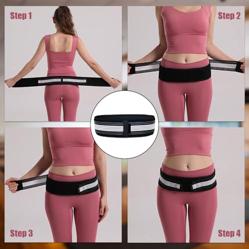 Image of DIYMAG Sciatica Pain Relief Belt for Men and Women, Sacroiliac Si Joint Hip Belt for Back Pain, Pelvic Support Belt, Cotton Umbilical Hernia Support Brace