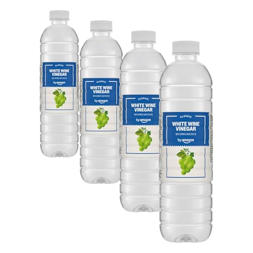 by Amazon Vinagre De Vino Blanco, 500ml (Paquete de 4)