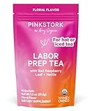 Pink Stork Organic Labor Prep Tea - Red Raspberry Leaf with Chamomile and Rosehip, Pregnancy Must Haves, Postpartum Essentials, Third Trimester - 15 Sachets