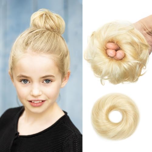 Cheveux humains extensions de queue de cheval pour chignon blond de soiree