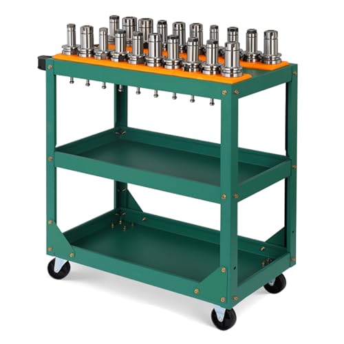 Heavy Du Rolling Werkzeugwagen mit 2 Etagen Design für den industriellen Einsatz Ga & Werkstätten Stabiles Manövrierbares Werkzeug auf Rädern