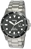 Fossil Men's FB-01 Quartz Stainless Steel Three-Hand Date Watch, Color: Silver/Black (Model: FS5652)