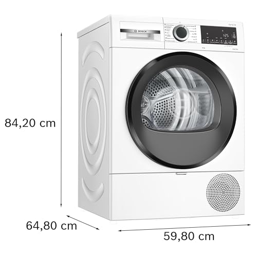 Miniatura 2 de Bosch Secadora Con Bomba De Calor, 9 Kg, Autodry, Media Carga, Antiarrugas, Blanco, Wqg24200es