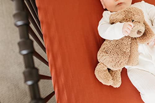 Image of Copper Pearl Premium Knit Baby Crib Sheets for Boys and Girls Breathable and Soft, Fitted Crib Sheets for Standard Baby Mattresses, Moab