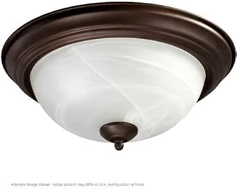 Quorum International 15 Inch Ceiling Mount | Oiled Bronze Finish | Steel and Glass Construction | Traditional Style | Damp Rated for Indoor Use in Entryways Hallways Bathrooms | Model 3066-15-86