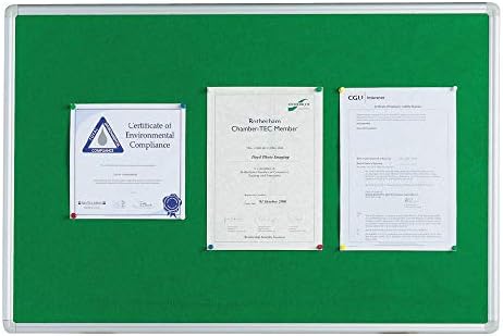 Q-Connect KF26064 Notice Board 1200x900mm Aluminium Frame - Green