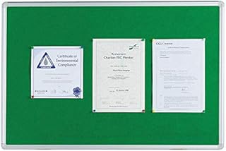 Q-Connect KF26064 Notice Board 1200x900mm Aluminium Frame - Green