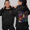 Willow Gifts Liam and Noel-Inspired Multicolour Music Doodle Hoodie – Unisex Cotton Hoodie, Gallagher Brothers Rock Band Art, Lyrics - Comfortable Fit - Black XL #1