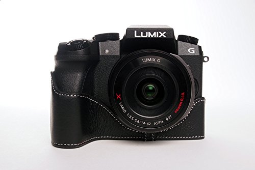 Demi-boîtier Panasonic G7 housse en cuir noir pour éviter les rayures du boîtier