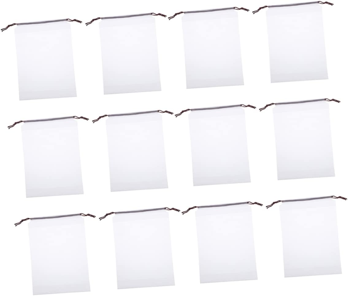 30pcs EVA Drawstring Shoe Bags for Travel Xmas White