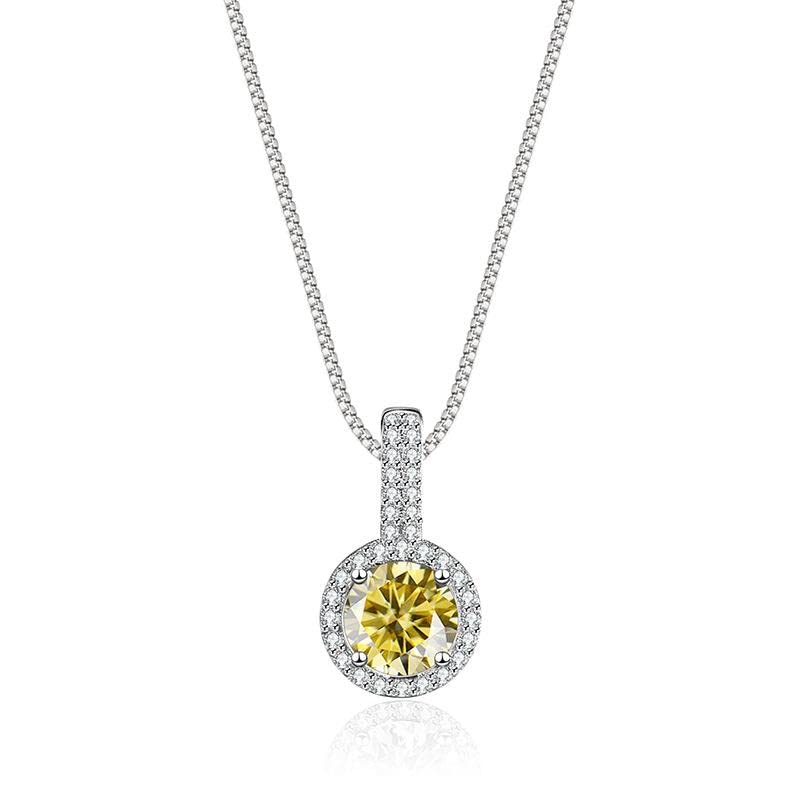 Pendentif moissanite multicolore carré pour sublimer vos tenues de fête