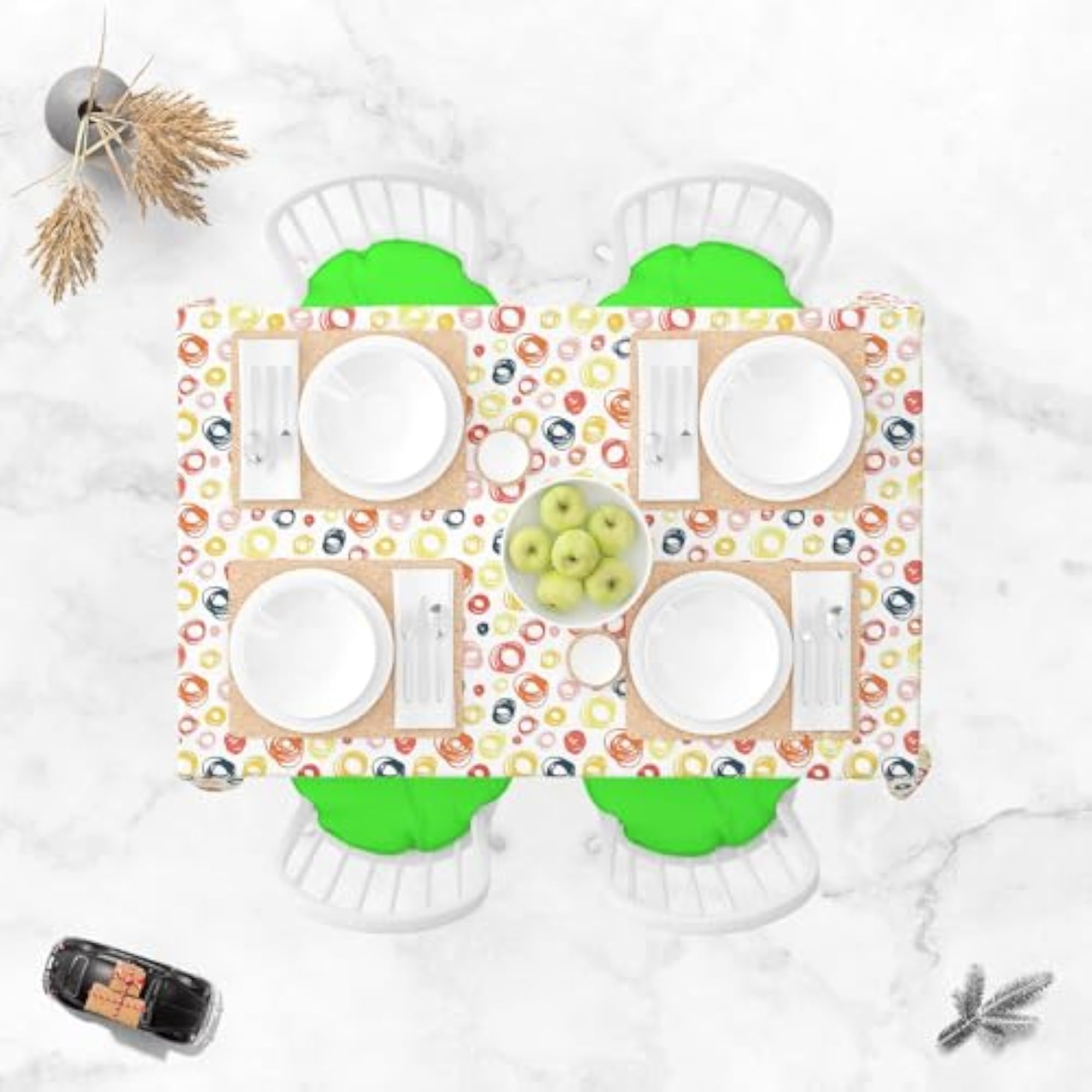 Abstract Doodle Velvet Table Cloth Cover for Dining & Center Table