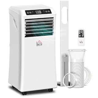 HOMCOM 8000 BTU Portable Air Conditioner for Rooms Up to 344 Sq. Ft. White