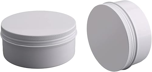 Othmro 3 latas redondas de metal de 5.1 onzas, tarros de lata de aluminio, recipientes recargables de 5.1 fl oz, latas de lata con tapa de tornillo