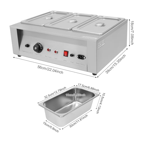 Olla para derretir chocolate con 3 tanques y control térmico miniatura 6