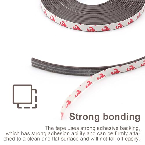 ZIJANG Magnetband Selbstklebend 5m x 1cm für Fliegengitter und Moskitonetze, Magnetklebeband Extra Stark mit Anisotropem Material, Magnetstreifen für Küche, Büro & Schule