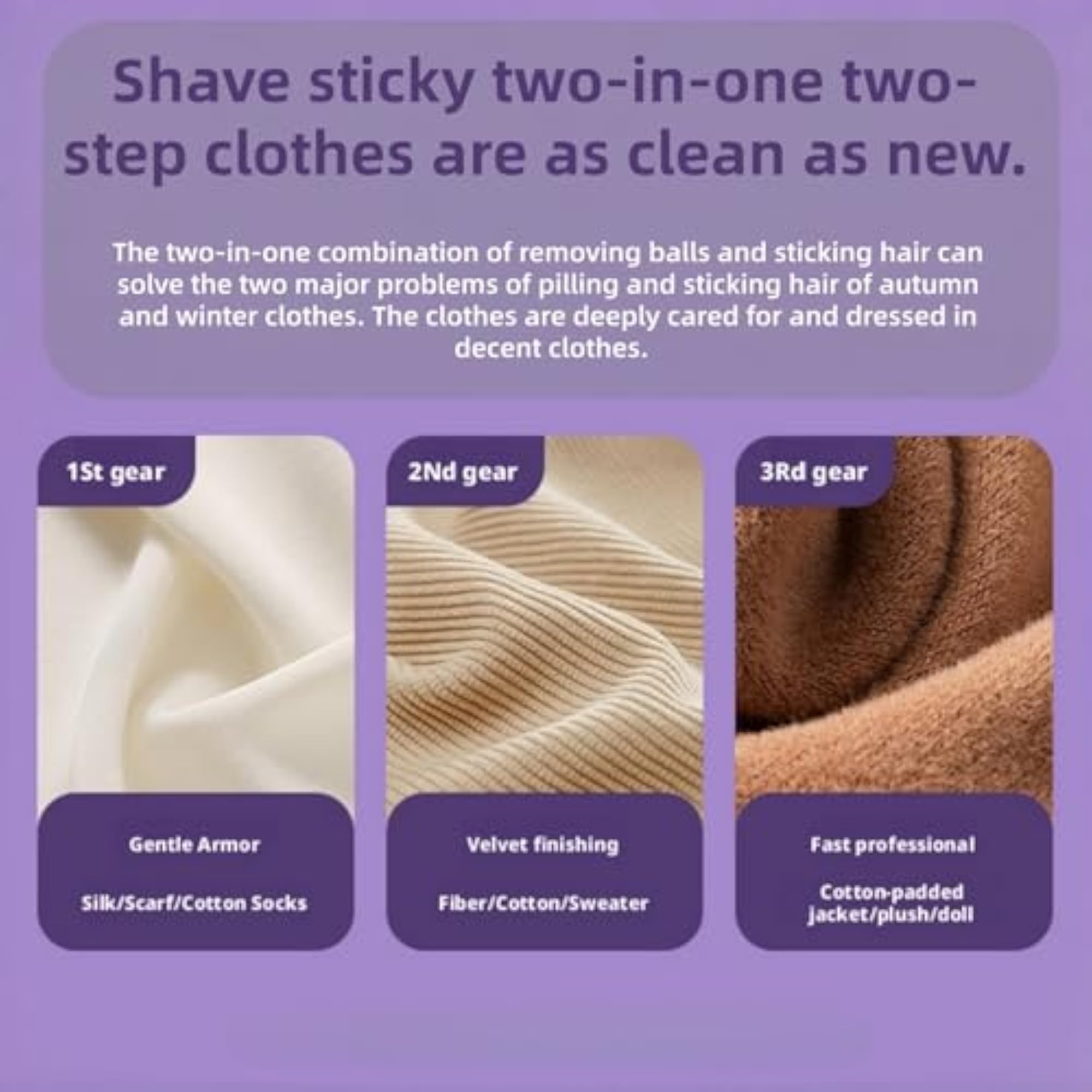 2-in-1 Fabric Shaver and Lint Remover (White)