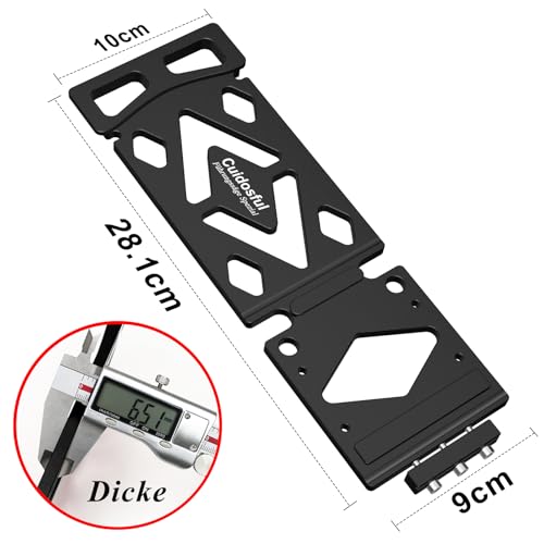 CNC-gefräster 90° Winkelanschlag für Bosch FSN Führungsschiene – Präziser Winkelanschlag für Vertikale Schnitte bei Holzarbeiten, Kompatibel mit Bosch FSN Systemen, Ideal für DIY & Möbelbau (Schwarz)