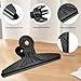 3 Pack Extra Large Bulldog Clips 7.9 Inches Jumbo Bull Binder Paper Clip Clamps for Crafts, Paper, Food Bags, Drawings, Photos at Home, Office, School (Black, 20cm)