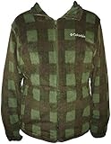 Columbia Men's Steens Mountain Full Zip 2.0 Soft Fleece Jacket (Olive/Black Plaid, Large)