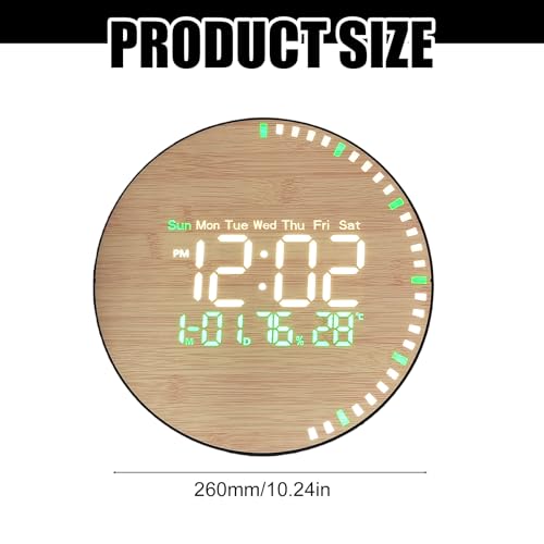Horloge numérique murale LED avec télécommande pour grand salon - 2