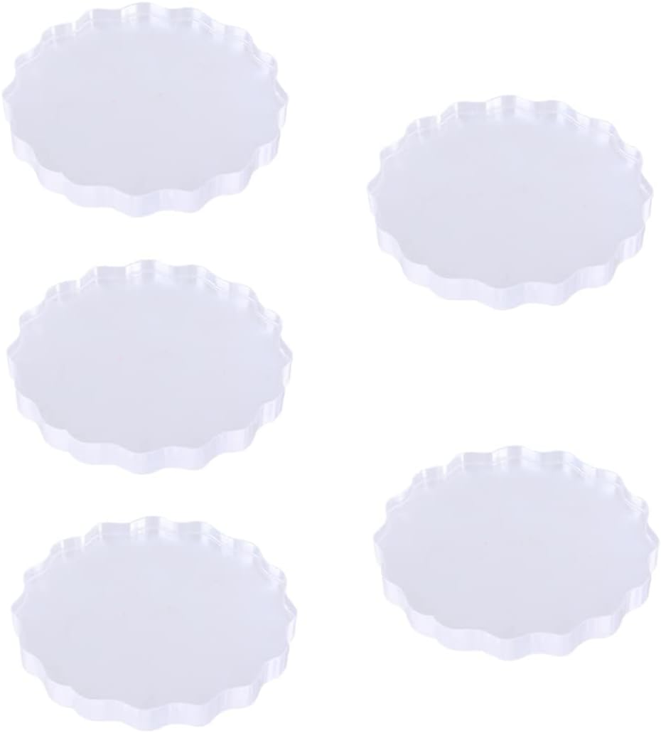 Operitacx 5pcs Acrylic Seal Plates Stamping Board Set Positioning Stamping Blocks for Home Craft Projects
