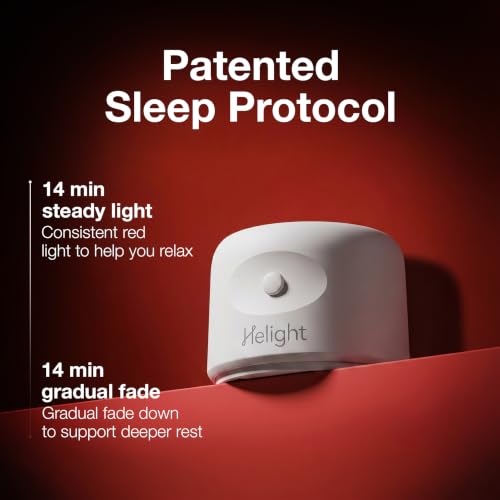 Image of Helight Red Light Therapy Sleep Device - 630nm Pure Red Light Lamp Sleep Aid to Support Deep Relaxation - Rest Lamp Backed by Science for Adults & Kids Bedrooms - White