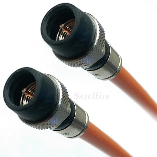 Câble coaxial RG6 orange de 53,3 m avec connecteur nickel anti-corrosion