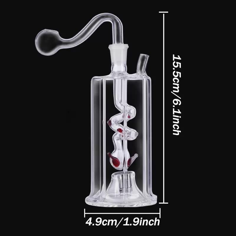 ParaCity LED Hookahs Set Ölbrenner Bubbler Wasserpfeifen Raucherpfeife Dab Oil Rig Glasbong 10mm Tabakschale – Bild 3