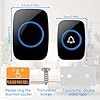 VFANDV Campanello Senza Fili da Esterno, Campanelli Wireless, Campanello Senza Fili da Esterno IP44, 60 Suonerie 5 Volumi, Wireless Doorbell con Raggio d’Azione 300M, Indicatori LED (Nero) #1