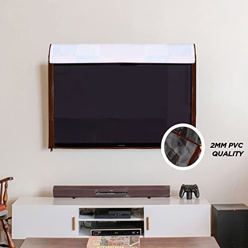 Image of Transparent LCD /LED T.V Protector Cover with Zipper Enclosure for 32 Inch Suitable for All Major Brand & Model (Color-Brown, Size-29x3x19 Inches)
