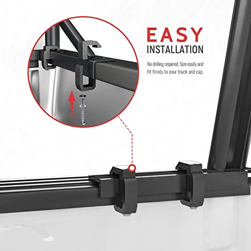 Aa-Racks P-Ac-08 Truck Cap/Camper Shell Mounting Clamp Fit Chevrolet Silverado S-10 Colorado/Gmc Sierra Sonoma Canyon, Dodge Ram, Ford F-150, Set Of 4 - Black #TOP3