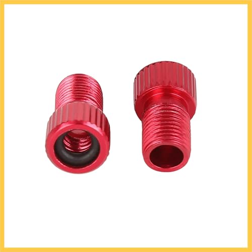 Adaptador de Valvula para Bici de Frances a Americano BULLSPANN Rojo Pack 4 Piezas miniatura 5