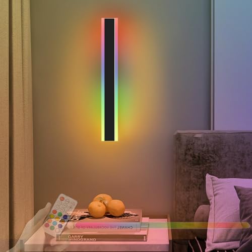 Aplique de pared LED RGB regulable de 40cm con mando a distancia para interior